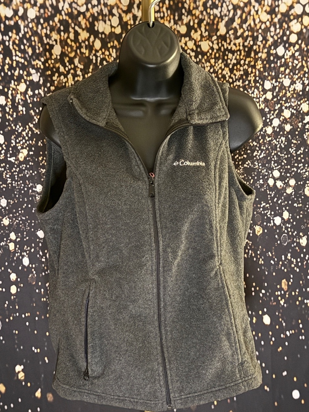 Columbia Women's Charcoal Gray Fleece Vest - Full Zip